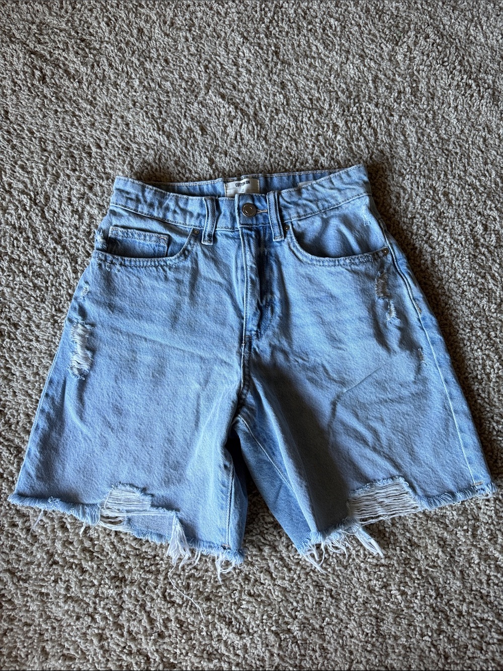 Cotton On Relaxed Distressed Light Wash Short